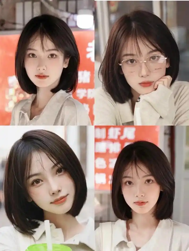 圆脸女士也适合的免打理发型这款短发发型也太适合圆脸女生了吧