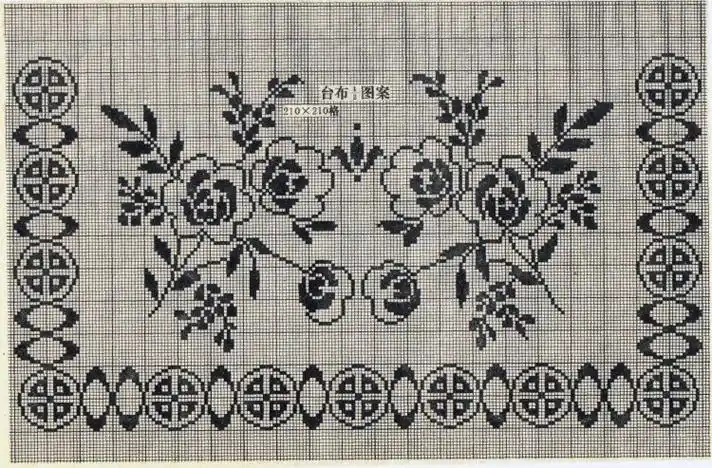 【转载】八十年代的钩针蕾丝方格图案