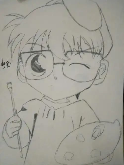 素描柯南简笔画
