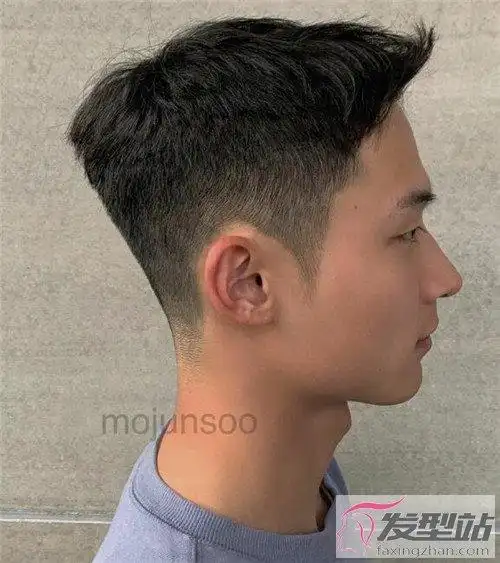 型男铲青短飞机头 帅气两边铲发型--sms580