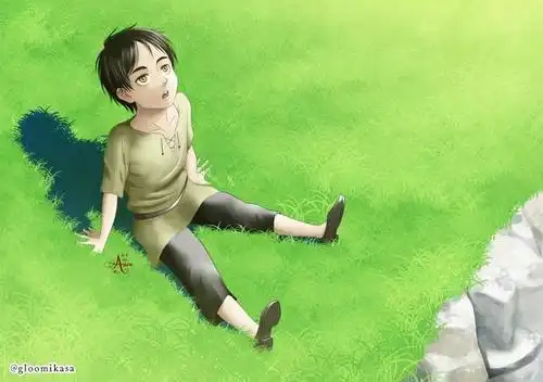 通道内是小时候的艾伦