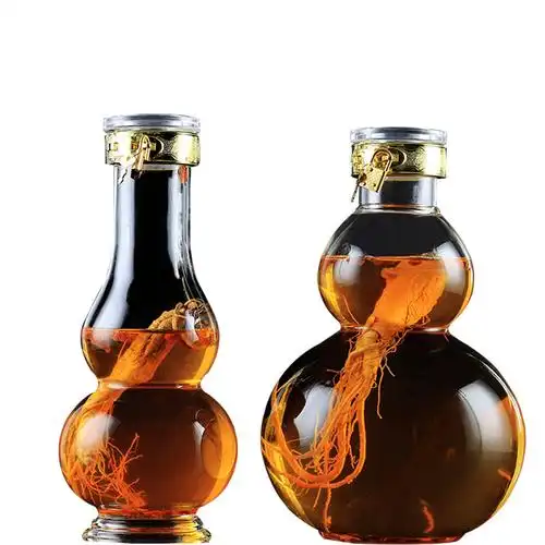 高硼硅家用龙头人参玻璃瓶酒瓶密封罐