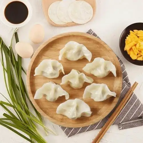 湛航现包新鲜水饺韭菜鸡蛋素馅饺子当日现包山东大馅水饺荠菜鸡蛋三盒