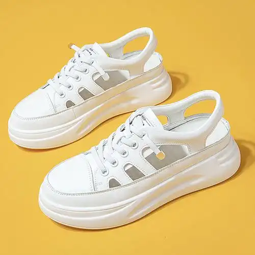女厚底凉鞋白色