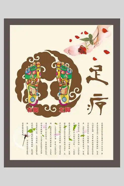 养生脚底按摩足浴海报
