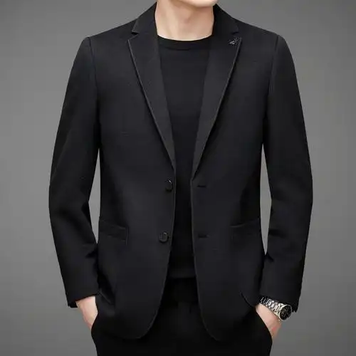 相似秋冬全羊毛双面呢西服男士手工双面呢雕花西装纯羊毛妮子西装外套