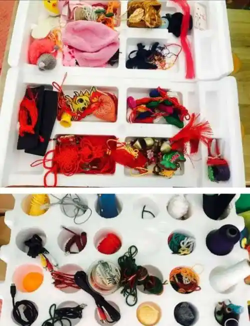 镜头三:民间游戏繁华的——翻花绳