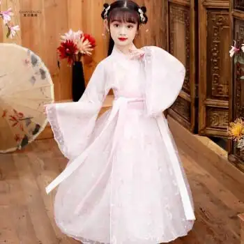 夏尔维纳chanvenuel儿童古装汉服女夏季中国风仙女襦裙超仙女童连衣裙