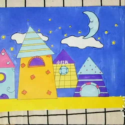 简单的夜空简笔画图片教程步骤中秋节的夜晚简笔画图片夜晚简笔画图片