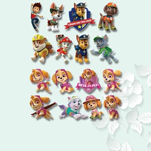 卡通动画汪汪队热转印烫画小狗贴图案a级过粉热转印t恤印花衣服贴