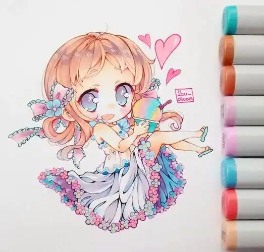 自己一直很喜欢画画从7岁起,就学会了临摹各种漫画人物14岁后就开始了