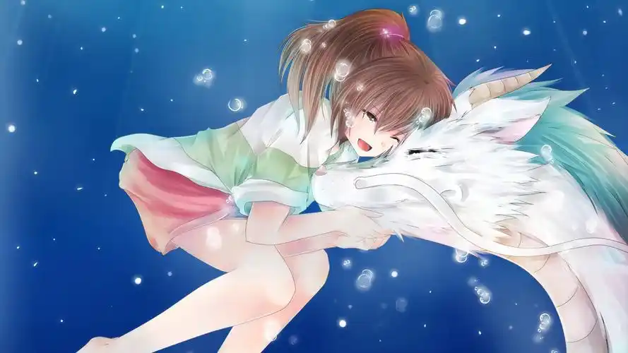 千寻与白龙(动漫静态壁纸) - 静态壁纸下载 - 元气壁纸