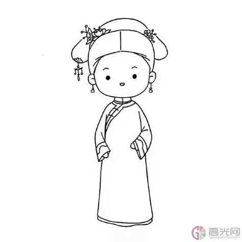 清朝古代公主简笔画