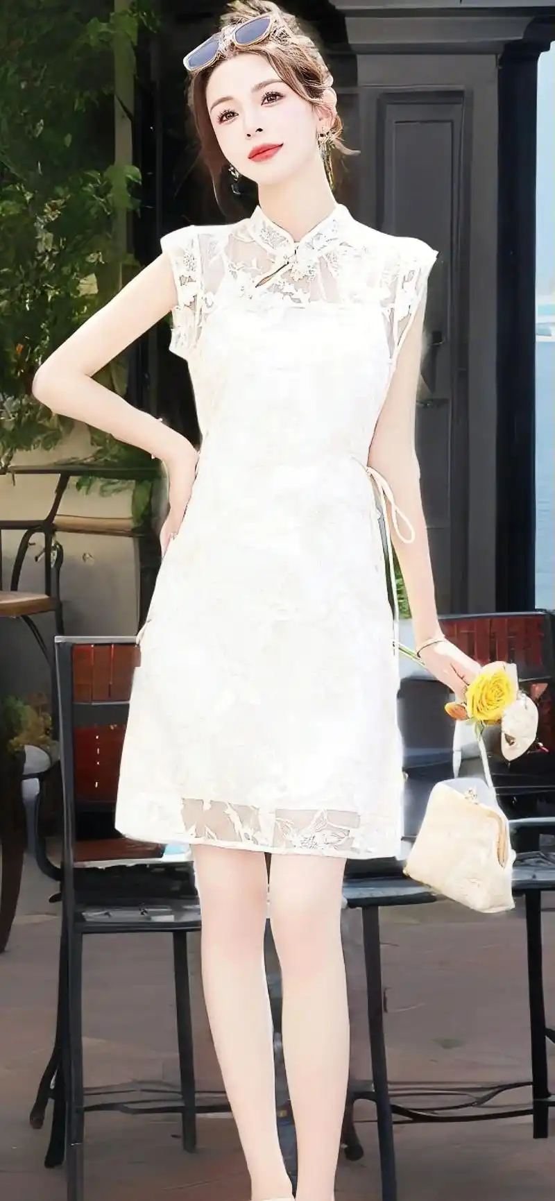 新中式国风蕾丝连衣裙