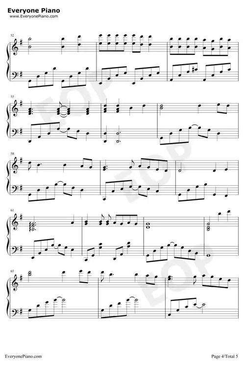 再见钢琴谱-张震岳-男儿本色片尾曲