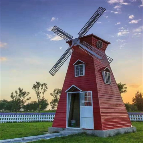 防腐木风车房3米风叶直径4米荷兰景点景区景观小品