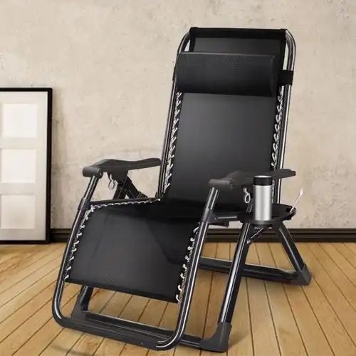 躺椅折叠椅子午休床椅午睡椅子办公室懒人靠背椅陪护家用沙滩靠椅