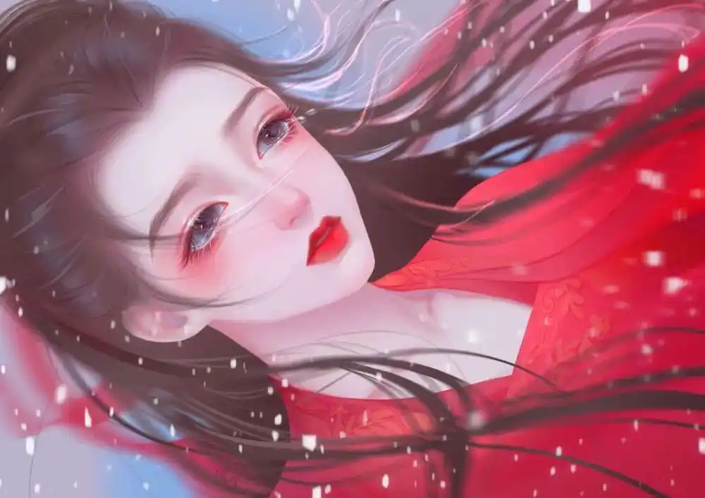 红色系古风动漫头像|生活有望穿秋水的期待,也会有的意想不到的欣喜