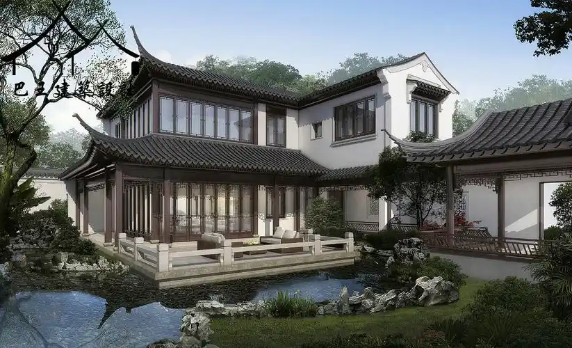 苏式园林四合院   新中式四合院别墅