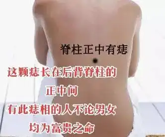 这颗痣长在后背脊柱的正中间,有此痣相的人不论男女,均为富贵之 - 抖