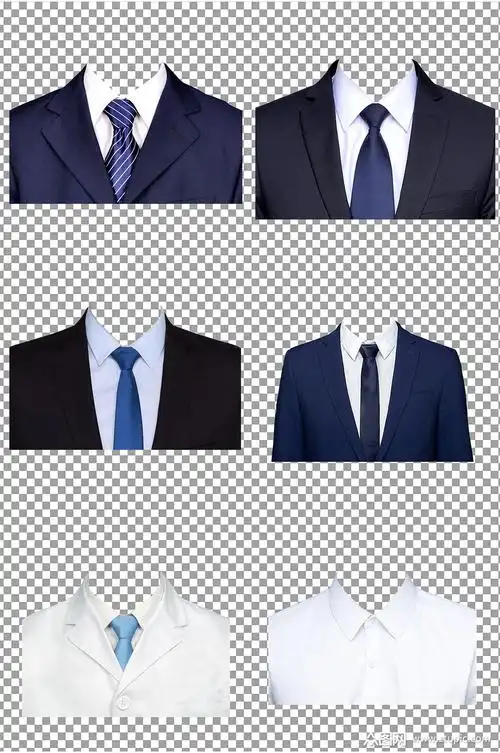证件照西装免扣素材