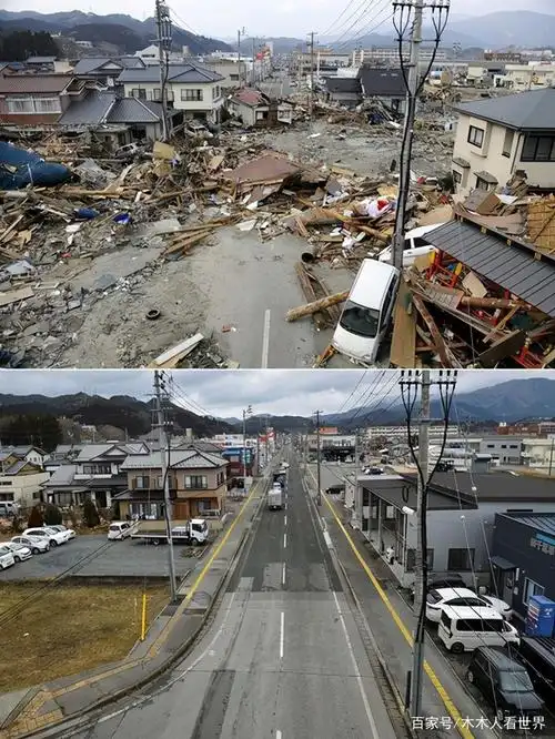 组图:日本311地震十周年,灾区重建今昔对比