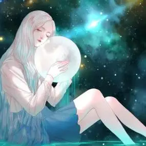 带月亮的女生头像图片高清漂亮唯美的月亮女生图片头像