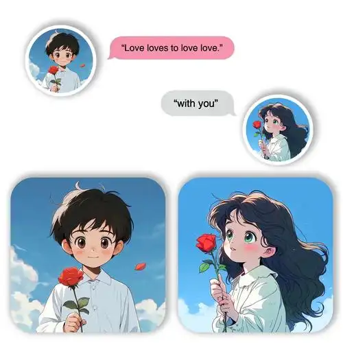 情侣头像 #恋爱日常 #一起换头像  - 抖音