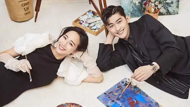 背后怀抱,微笑对望,张翰张钧甯婚纱照甜爆!