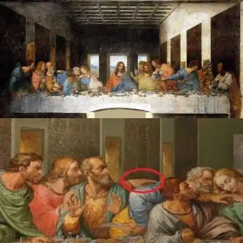 最后的晚餐多了一只手被隐藏了细致极恐图