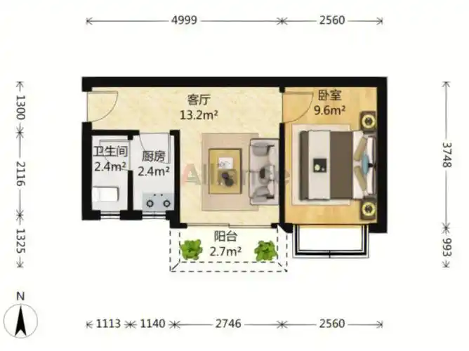 业主诚心出售,42平,高层朝南户型,看花园,看泳池,目前皇庭世纪最便宜