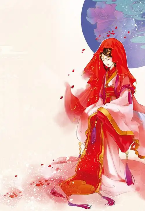 古风美人,古风,插画,手绘,绘画,唯美,色彩,古风美女古风美人