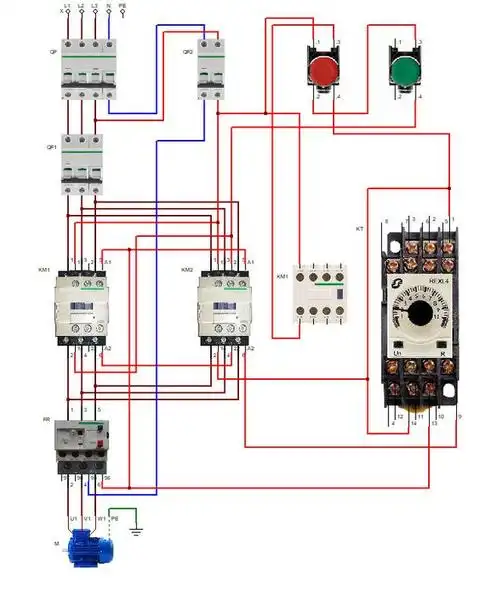 21,零基础学电工-单向运转反接制动控制电路(电路图,仿真图)