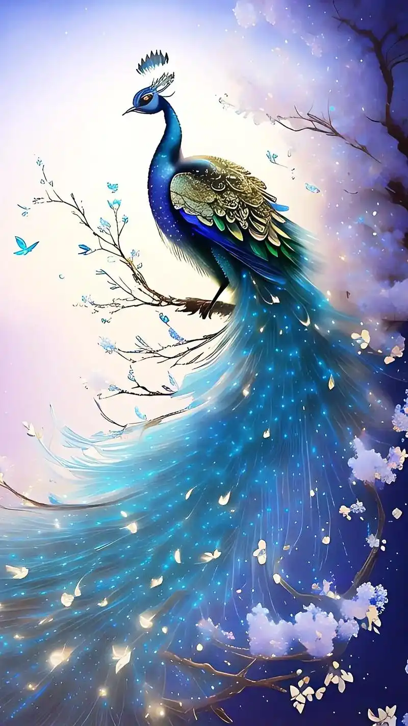 傲娇美艳孔雀,寓意着美丽,聪明,平安富贵吉祥.是百 - 抖音