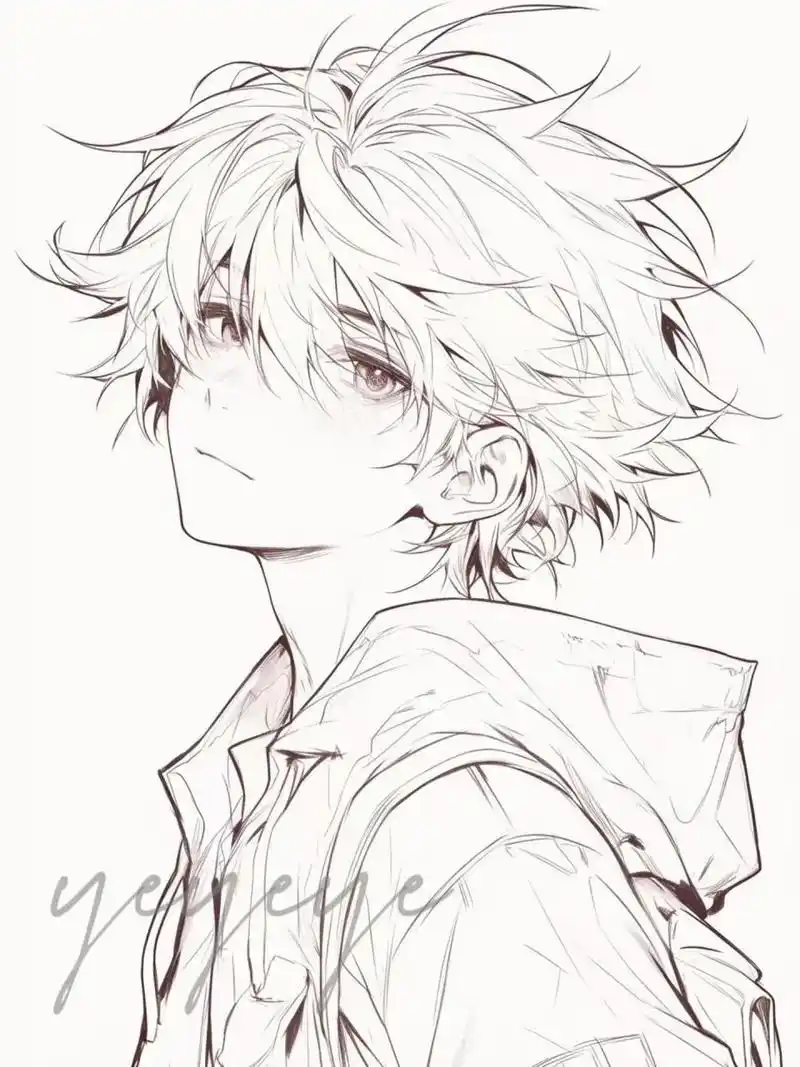 绝帅男生头像/线稿/临摹