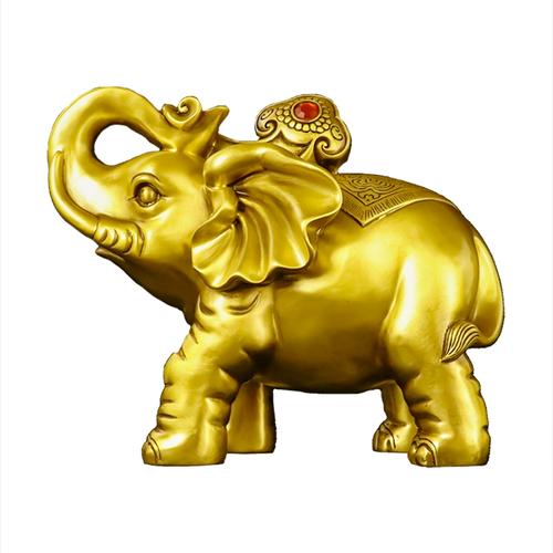 纯铜吉祥如意吸水大象荣华富贵铜象对象摆件财福家居工艺礼品招财