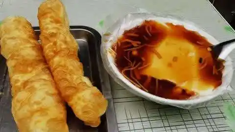 在太原吃的早餐,老豆腐和油条