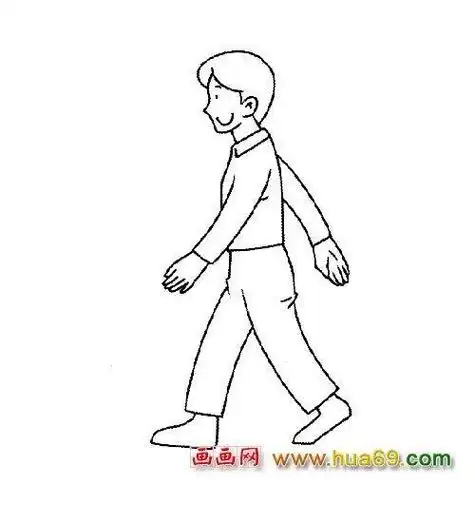 人物站立简笔画步骤