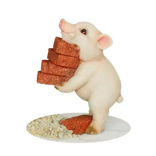 创意可爱车载小猪摆件仿真猪搬砖奋斗猪励志礼物家庭装饰生日礼物