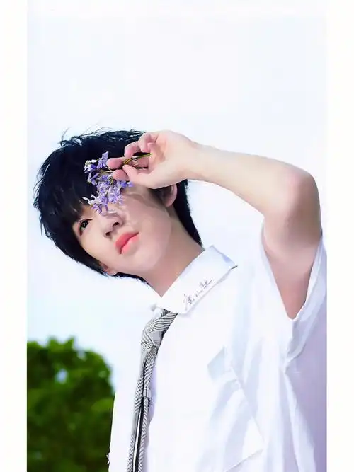 贺峻霖少年与花