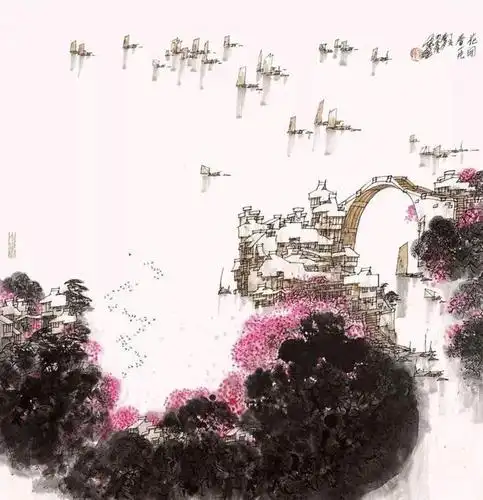 锦绣江南之美——叶维山水画欣赏