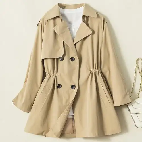 风衣女士新款风衣女中长款小个子春季新款大衣女式外套