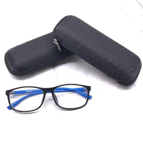 黑球长条黑链镜盒厂家直销eva眼镜盒 拉链眼镜盒 高档近视眼镜盒