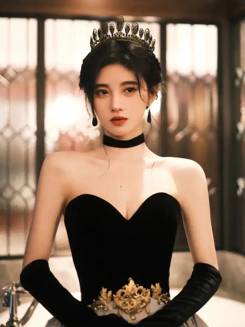 鞠婧祎#四川遂宁#4000年一遇美女#演员#黑色礼服 - 抖音