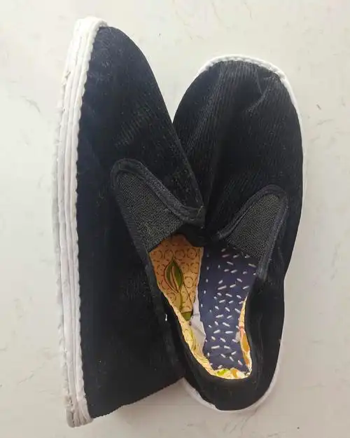 状元兰农村奶奶纯手工千层纳底老北京布鞋男女款条绒灯芯绒纯棉透气