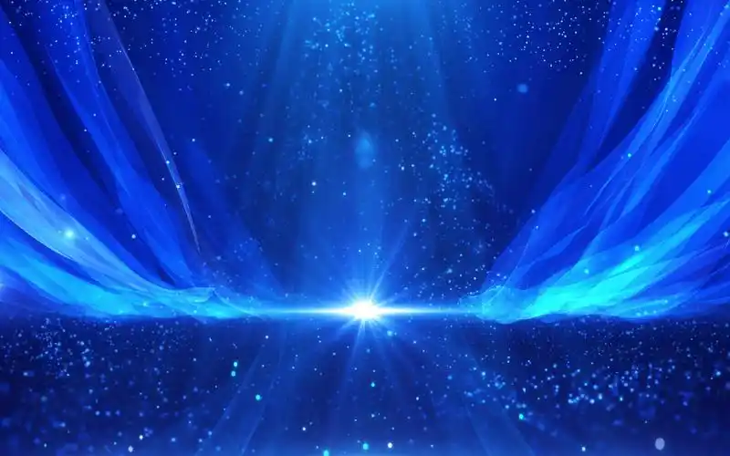 蓝色绸缎年会舞台背景视频素材