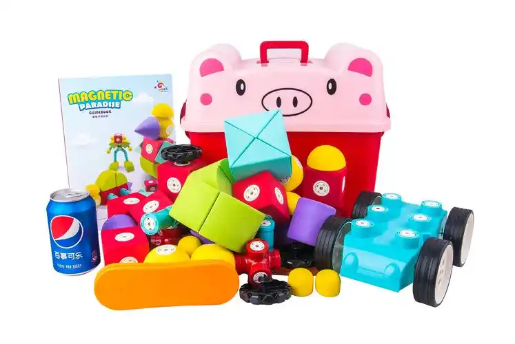 玩乐汇磁力积木磁铁玩具益智拼装儿童玩具12岁36男孩女孩大颗粒