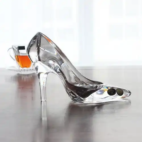 捷克进口灰姑娘水晶高跟鞋生日情人节元旦圣诞礼物送女友老婆