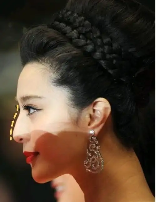 一到半侧面,我找了两个,都不那么像范冰冰了,因为范冰冰的