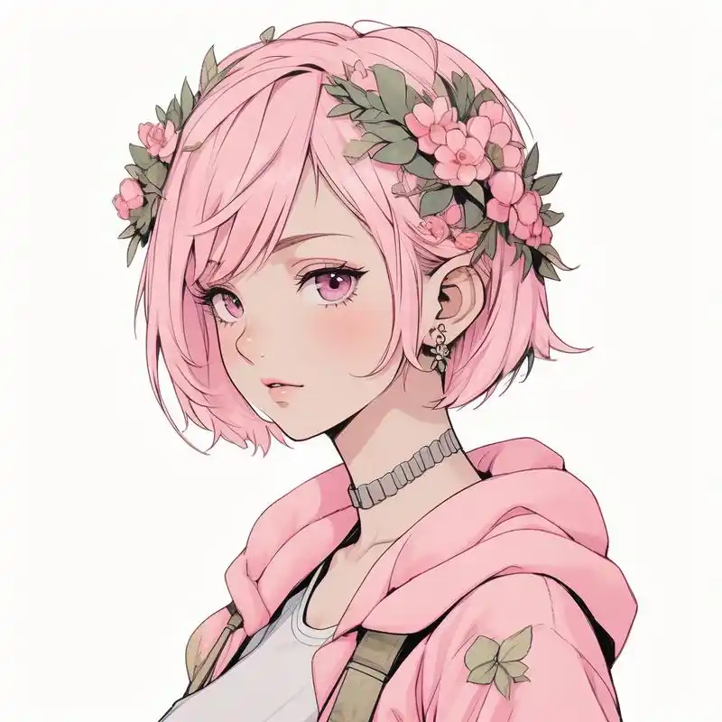 94粉色系二次元女生头像大赏96